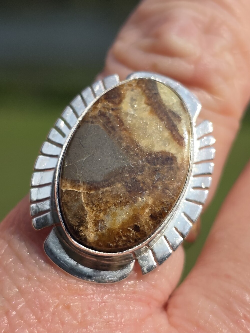 Septarian Gemstone Ring In 925 Sterling Silver (7)